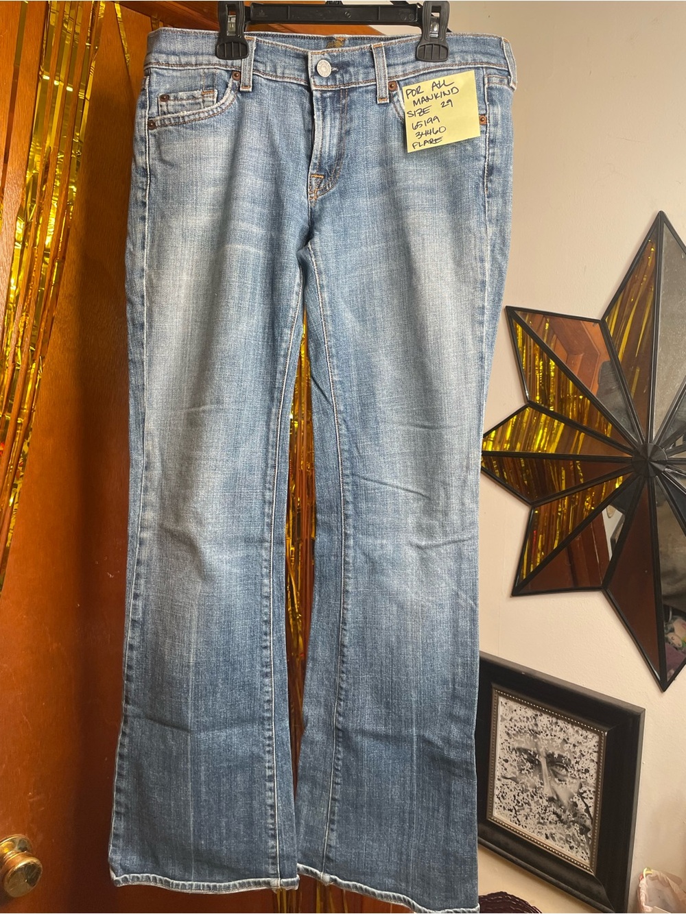 7 For All Mankind Light Blue Flare Jeans